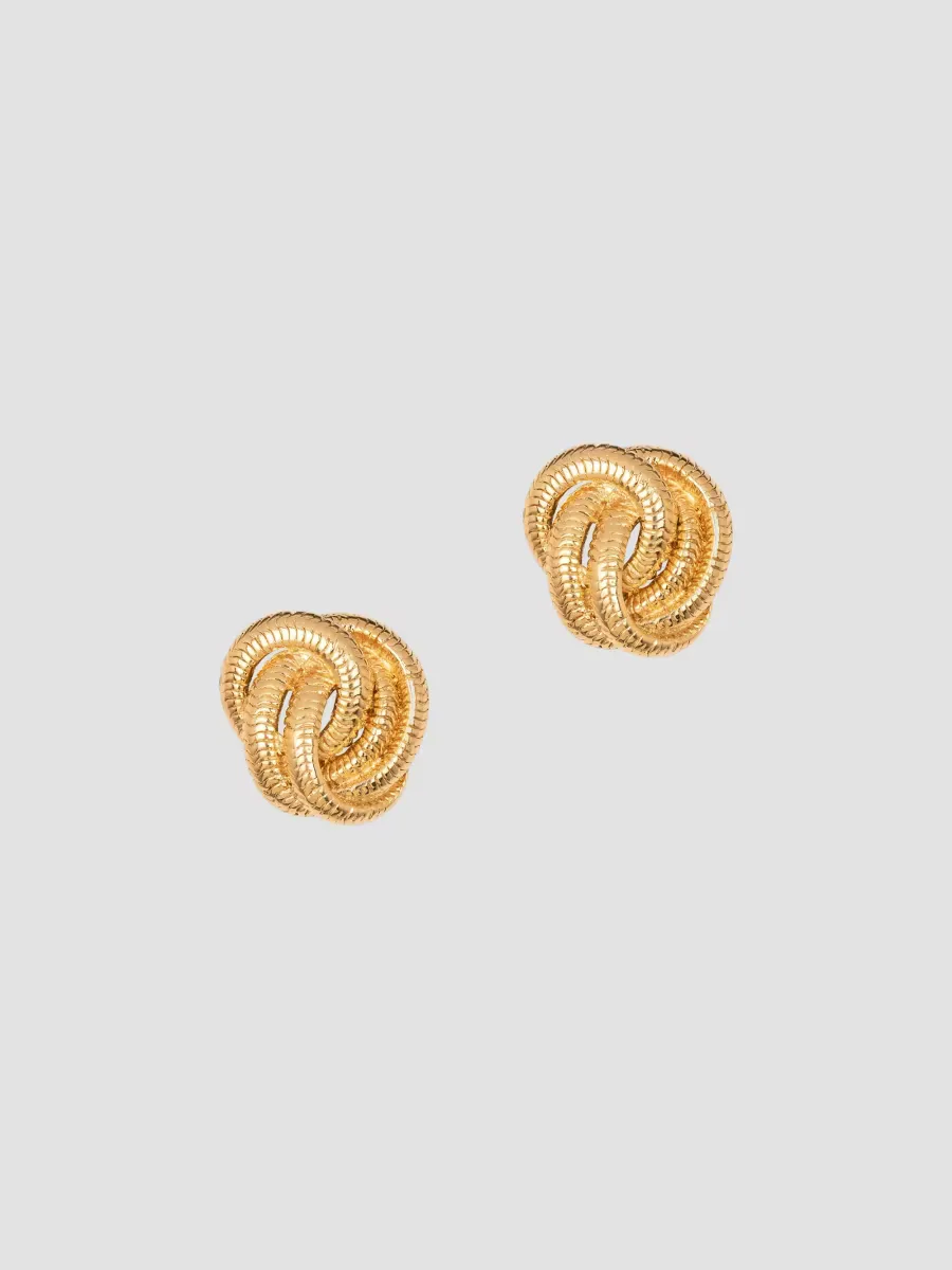 Jennifer Behr 14K-Gold-Plated Knot Stud Earrings
