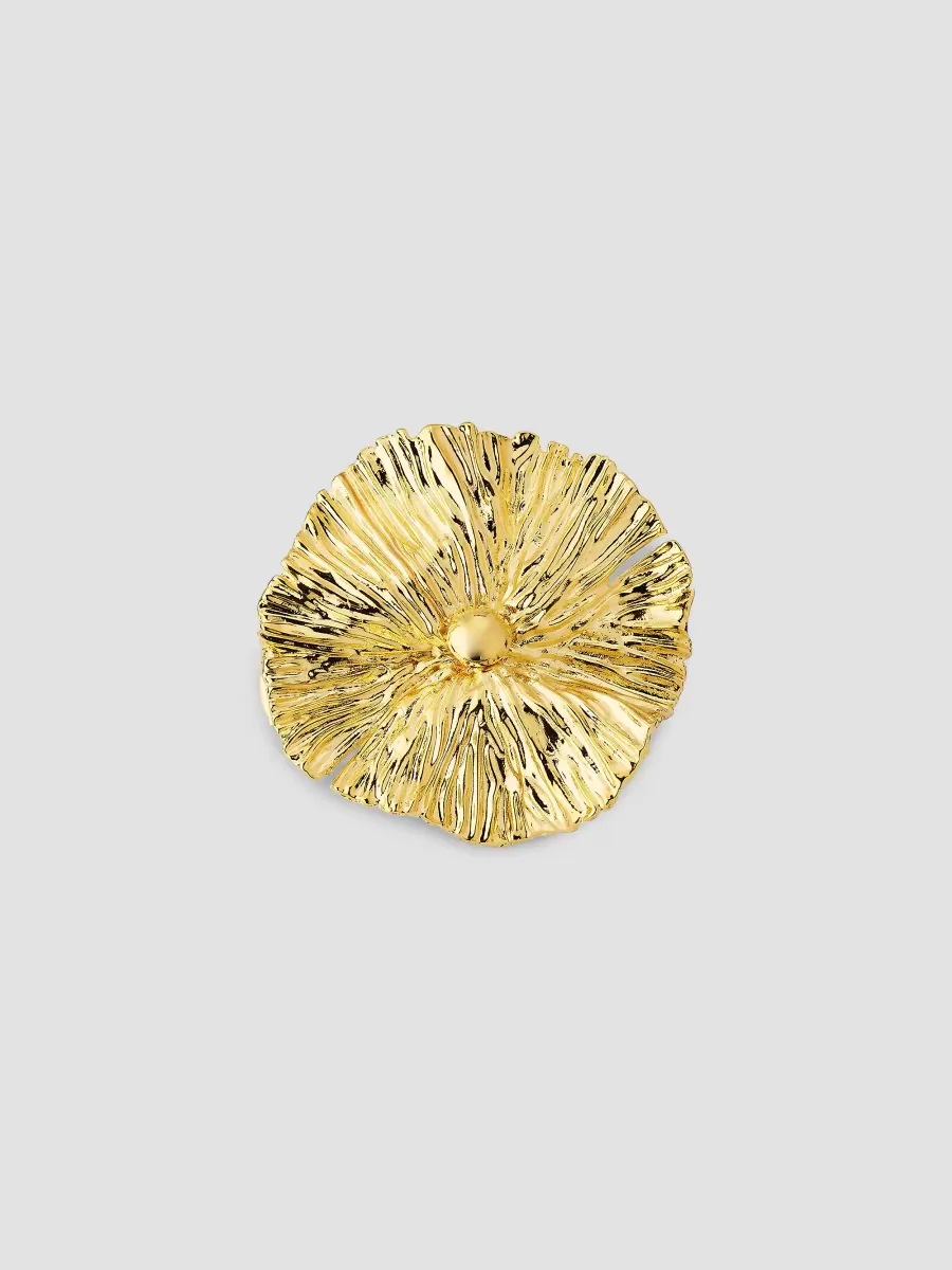 Maya Goldtone Stainless Steel Floral Barrette by Lelet NY