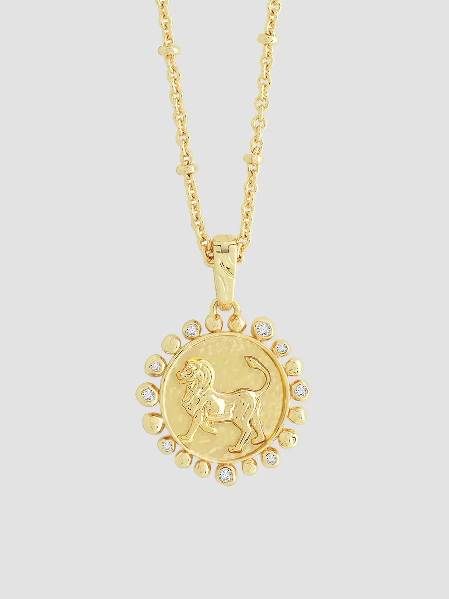 Zodiac 18K-Gold-Plated & Cubic Zirconia Pendant Necklace