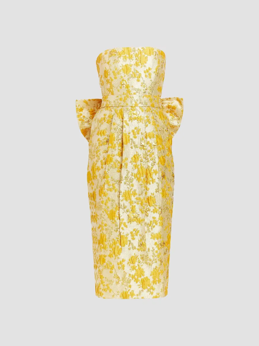 Lorena Floral Jacquard Gown by Mestiza New York