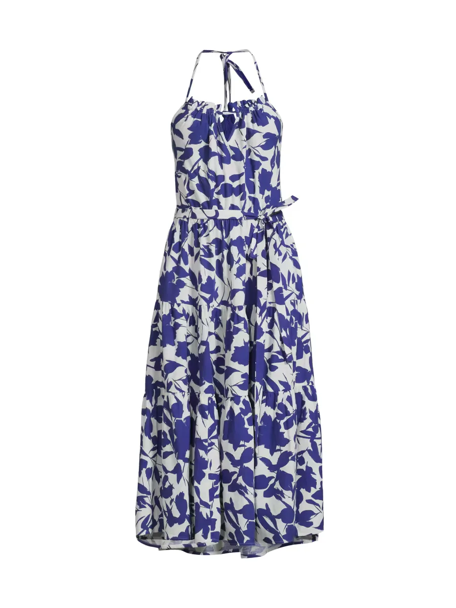 Abbie Leaf Cotton Halter Dress by Change of Scenery