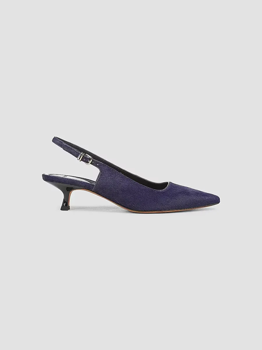Sabra II 45MM Calf-Hair Slingback Kitten Heels