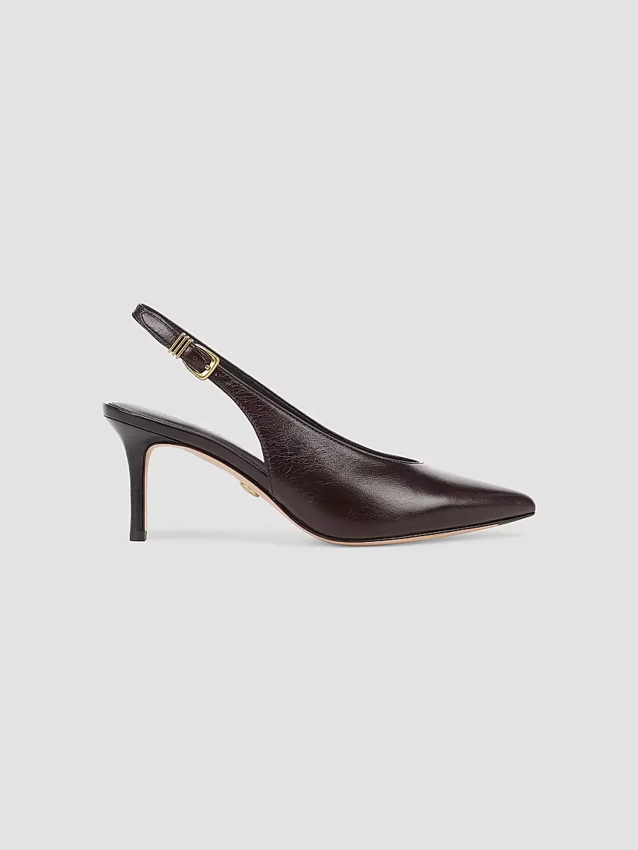 70MM Leather Slingback Pumps by Veronica Beard