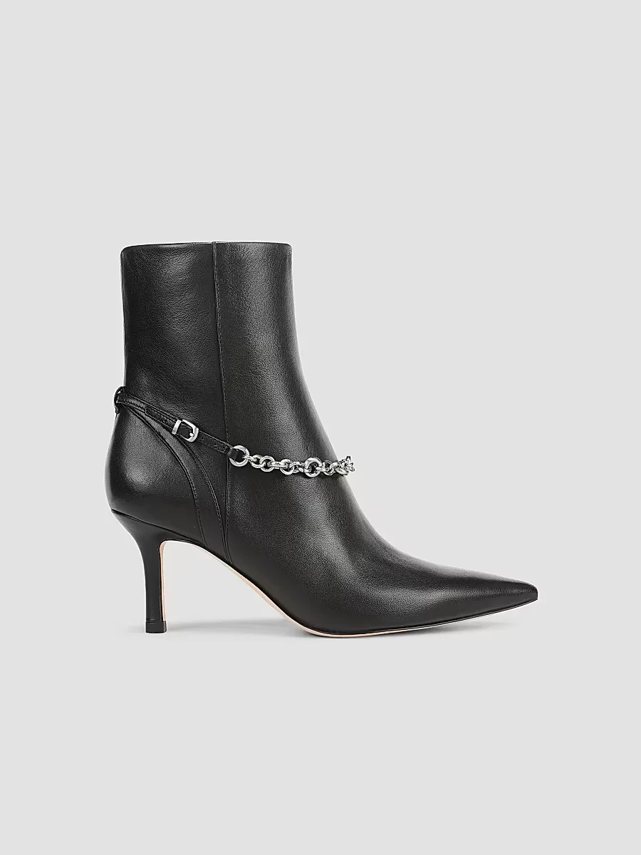 Tate Leather Zip Short Booties by Favorite Daughter