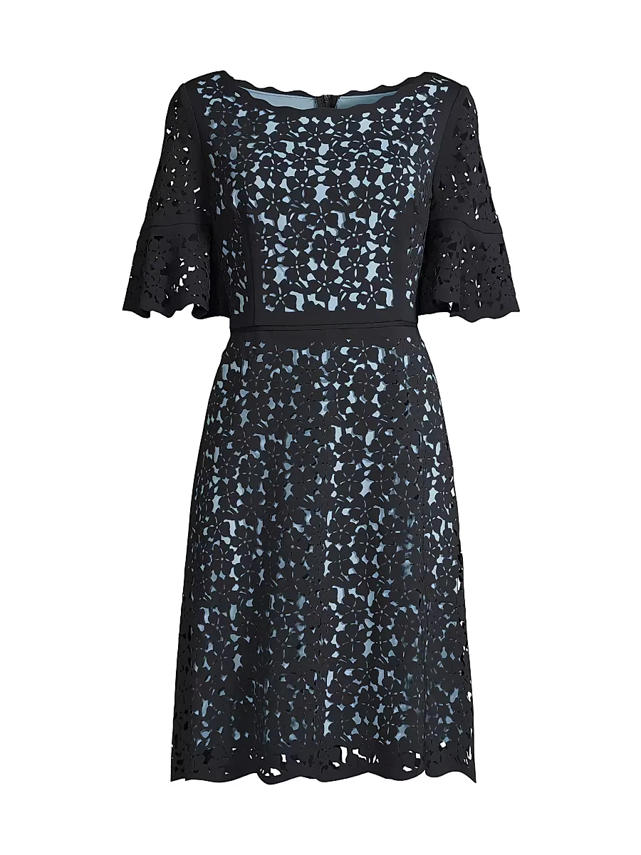 Crepe Fit-&-Flare Dress by Shani