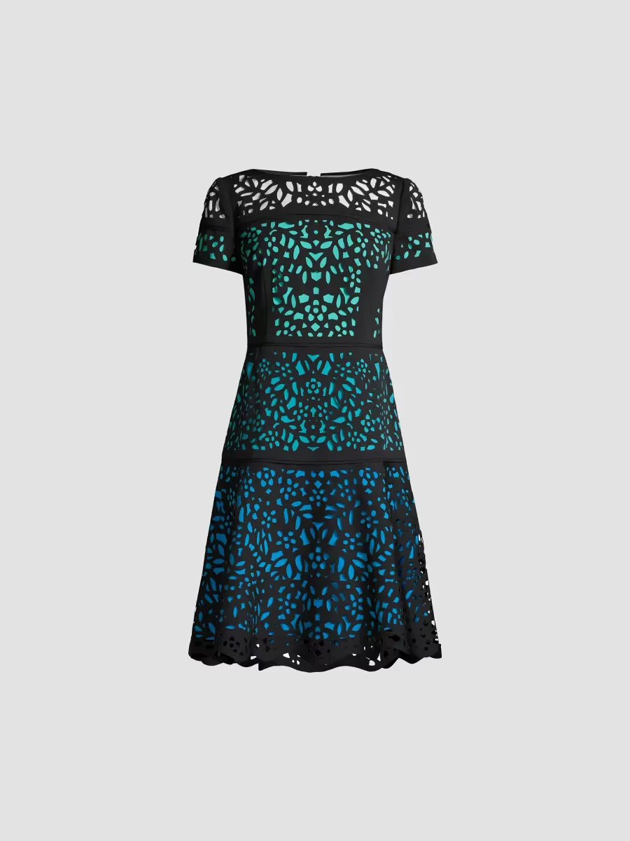 Laser Cut Ombre Dress by Shani
