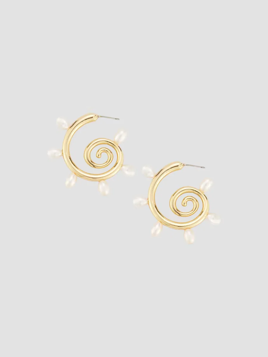 Toni Freshwater Pearl & 14K-Gold-Plated Hoop Earrings by Mignonne Gavigan