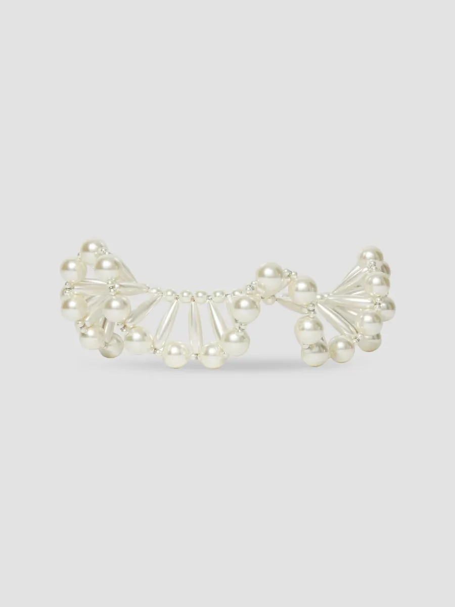 Ruffled Collar Imitation-Pearl Necklace by Lele Sadoughi