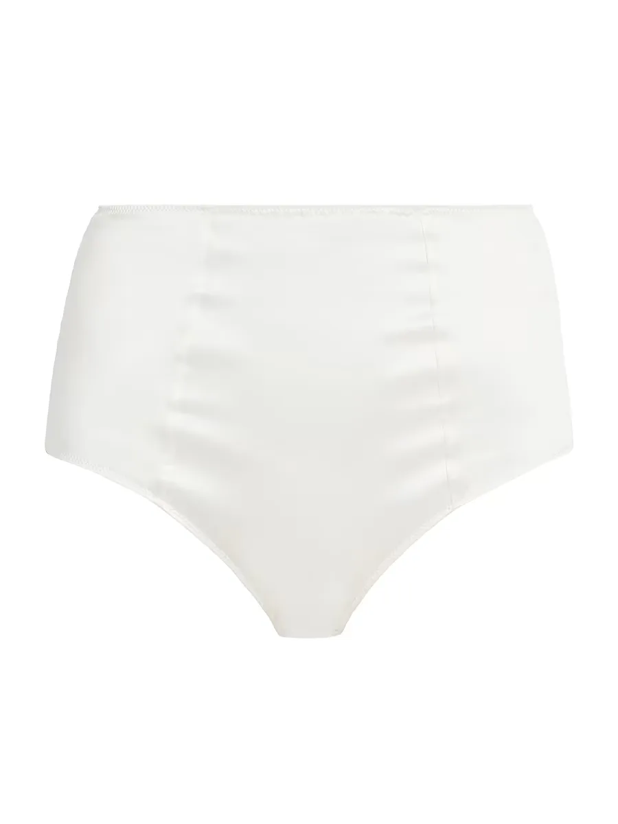 Tous Les Jours High-Waist Stretch-Silk Brief by Kiki de Montparnasse