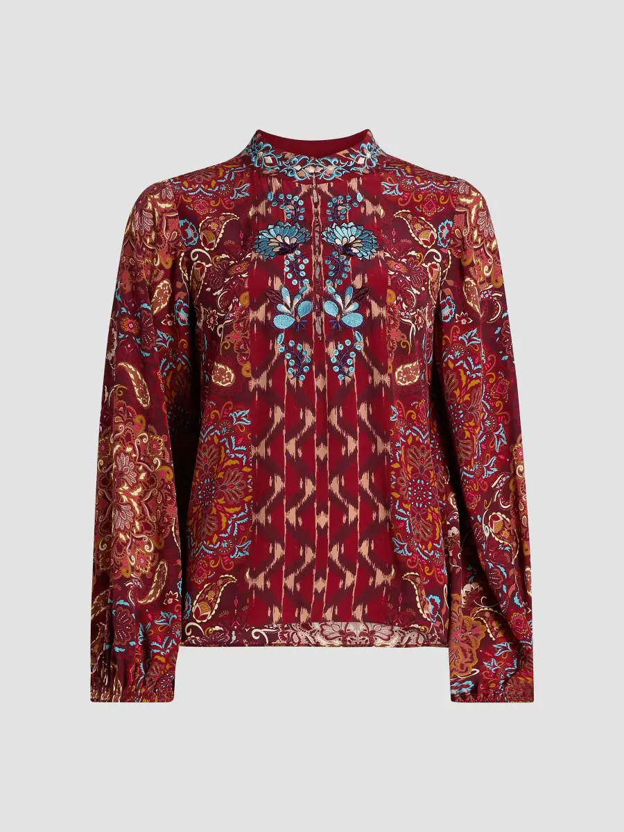 Kit Embroidered Floral Top by Figue