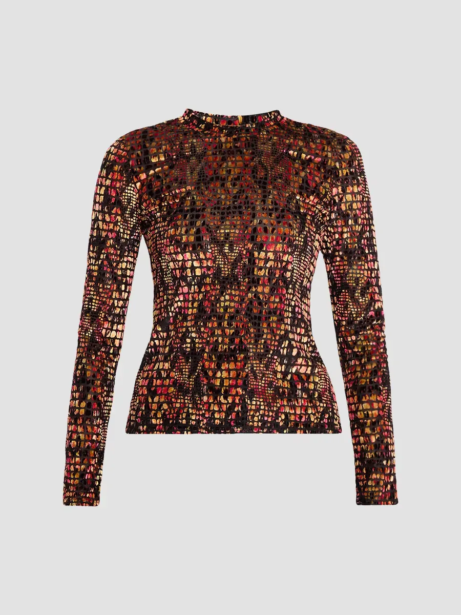 Hugo Burnout Velvet Top by JBQ