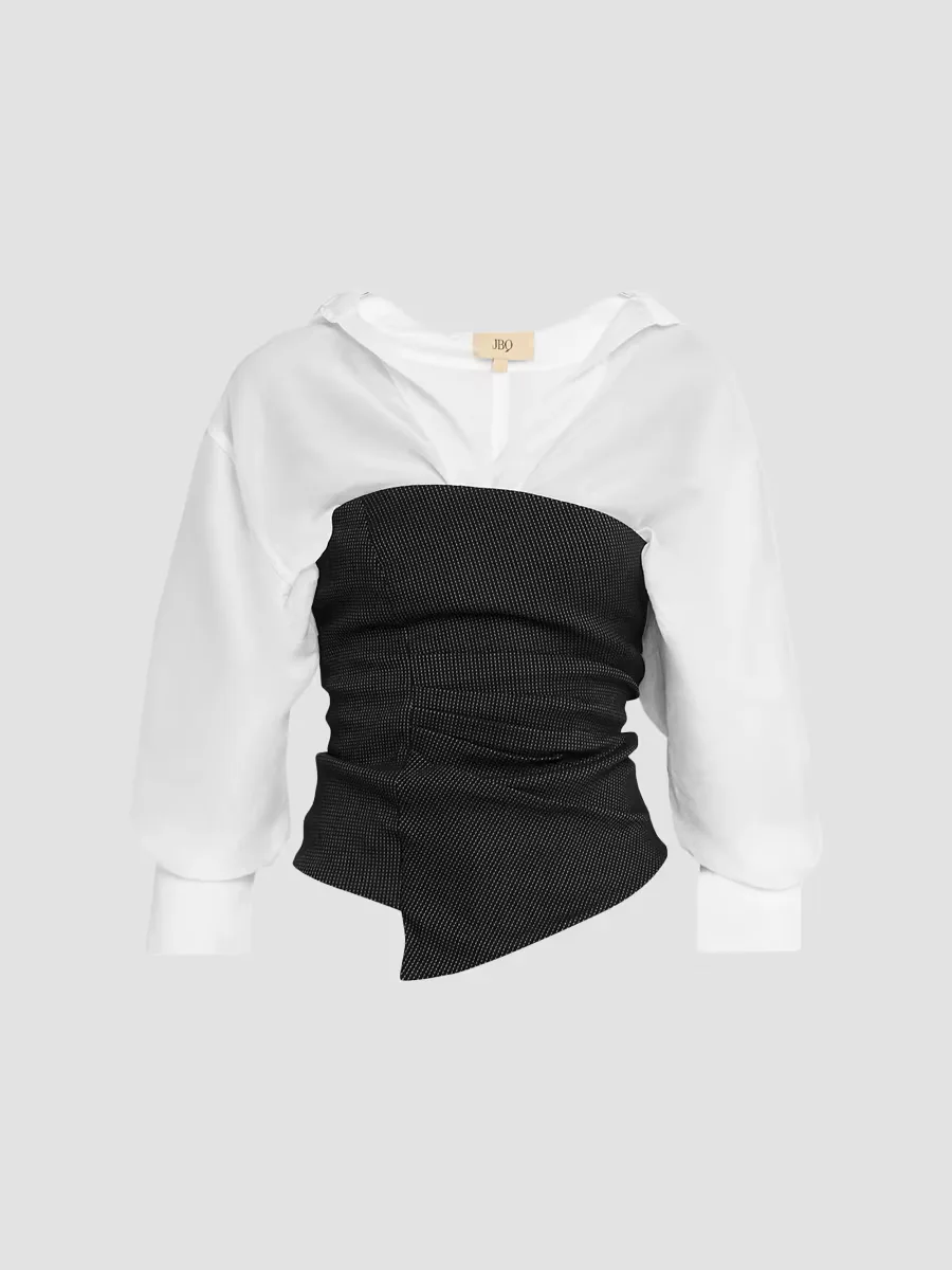 Ambria Layered Contrast Top by JBQ