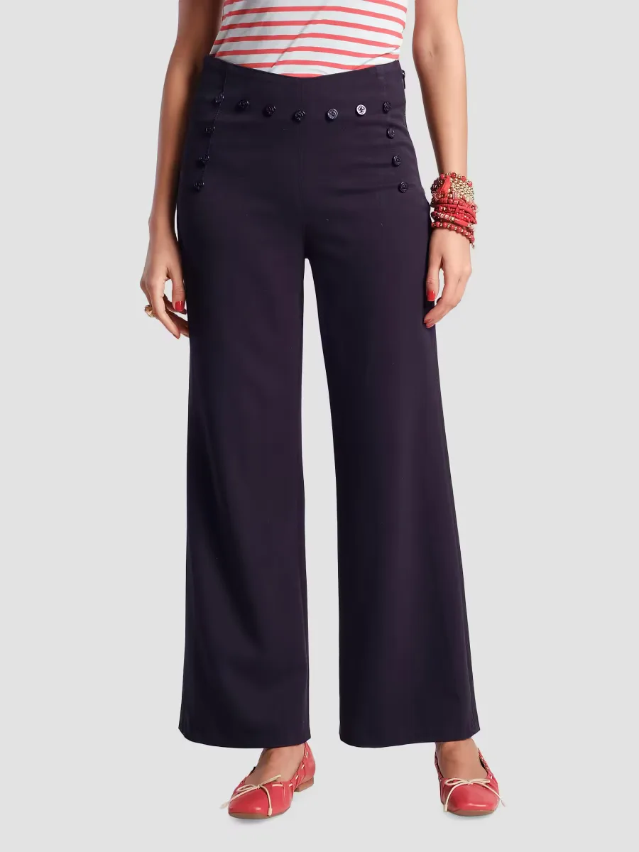 Sailor Lace-Up Back Pants by Frances Valentine