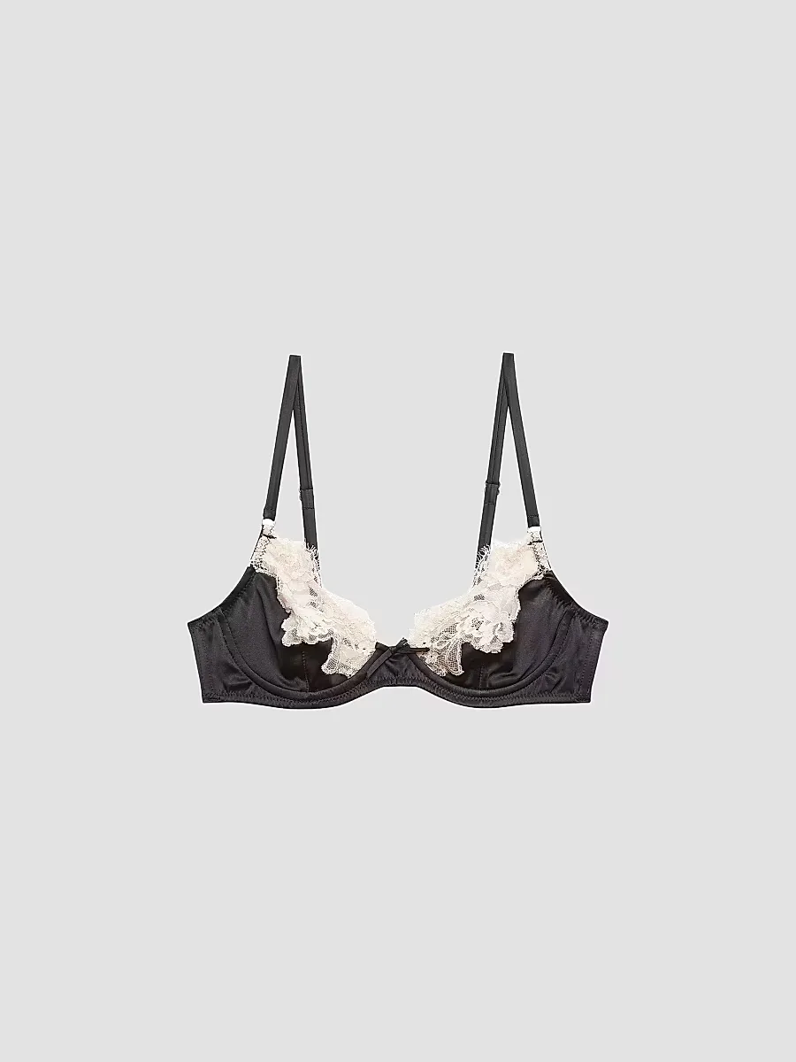 Juliet Silk & Lace Demi Bra by Fleur Du Mal