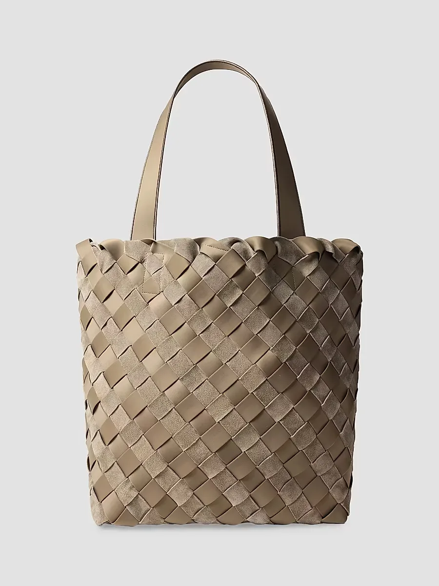 Como Shopper Striped Suede Tote Bag by Naghedi