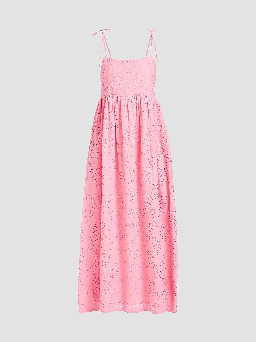 Valory Cotton Eyelet Maxi Dress by Beach Riot