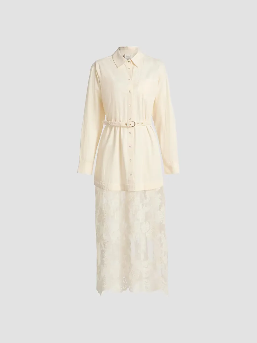 Niveen Cotton & Lace Midi-Dress by Cami NYC