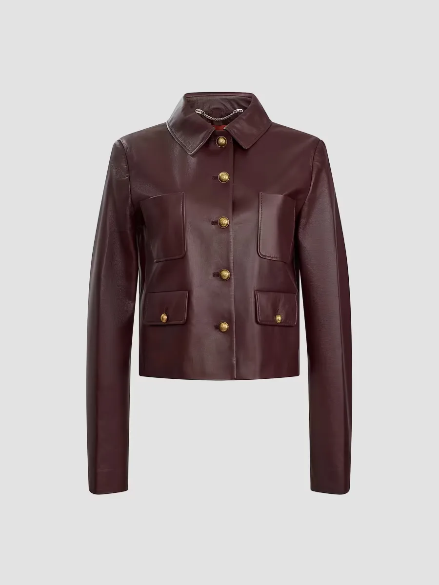 Astley Leather Crop Jacket by Altuzarra