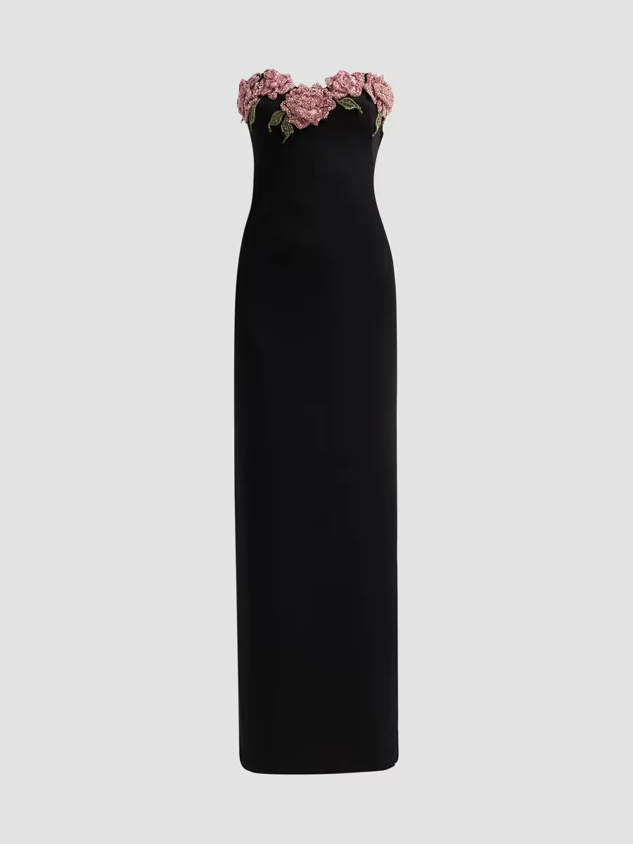 Blanca Embellished Strapless Gown