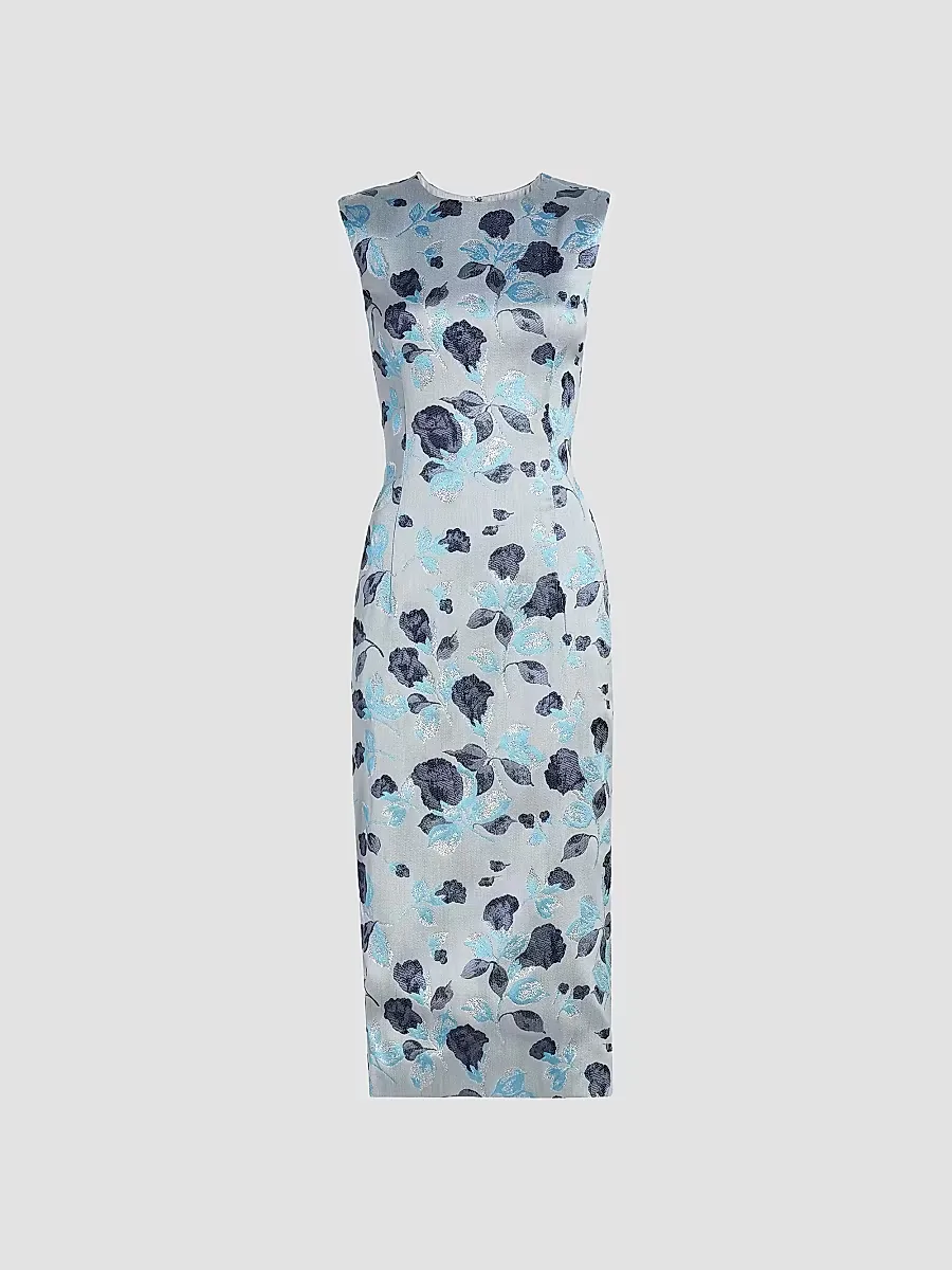 Floral Jacquard Sheath Cocktail Dress by Prabal Gurung