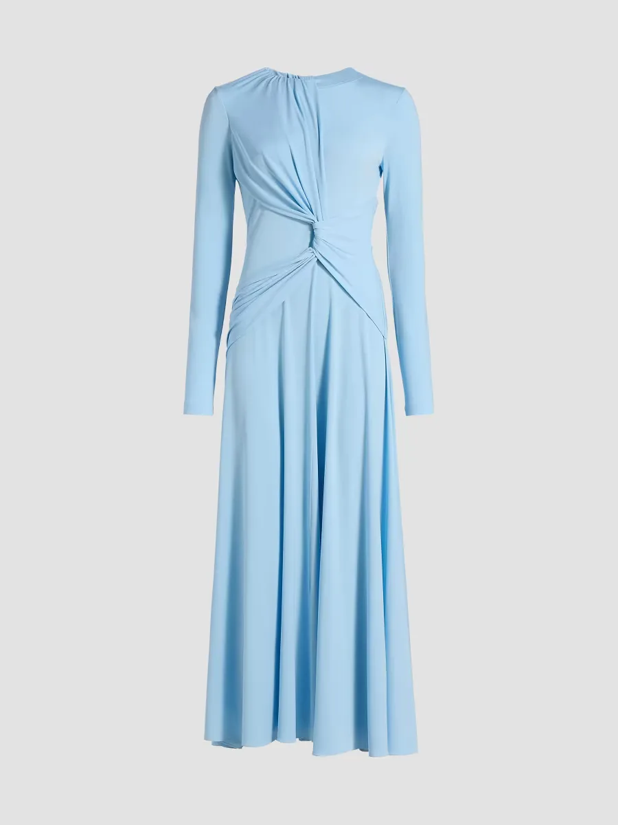 Jersey Twist-Front Cocktail Dress