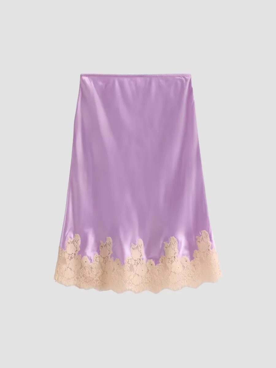Elowette Silk & Lace Midi-Skirt by DEN