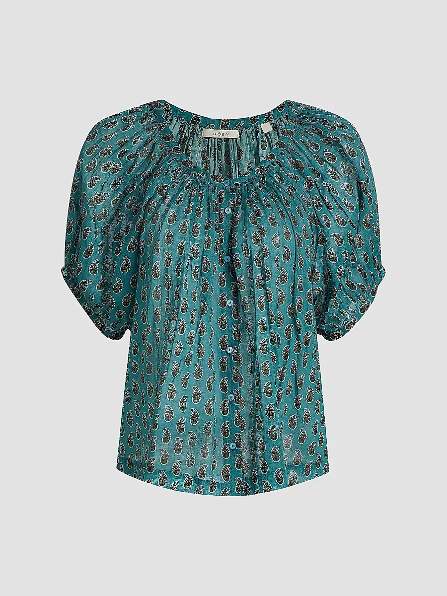 June Paisley Cotton Top by DEN