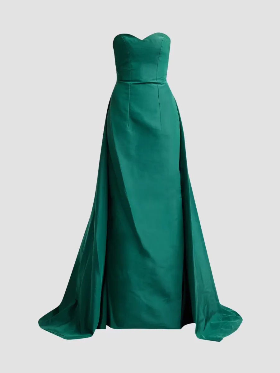 Strapless Silk Faille Trained Gown