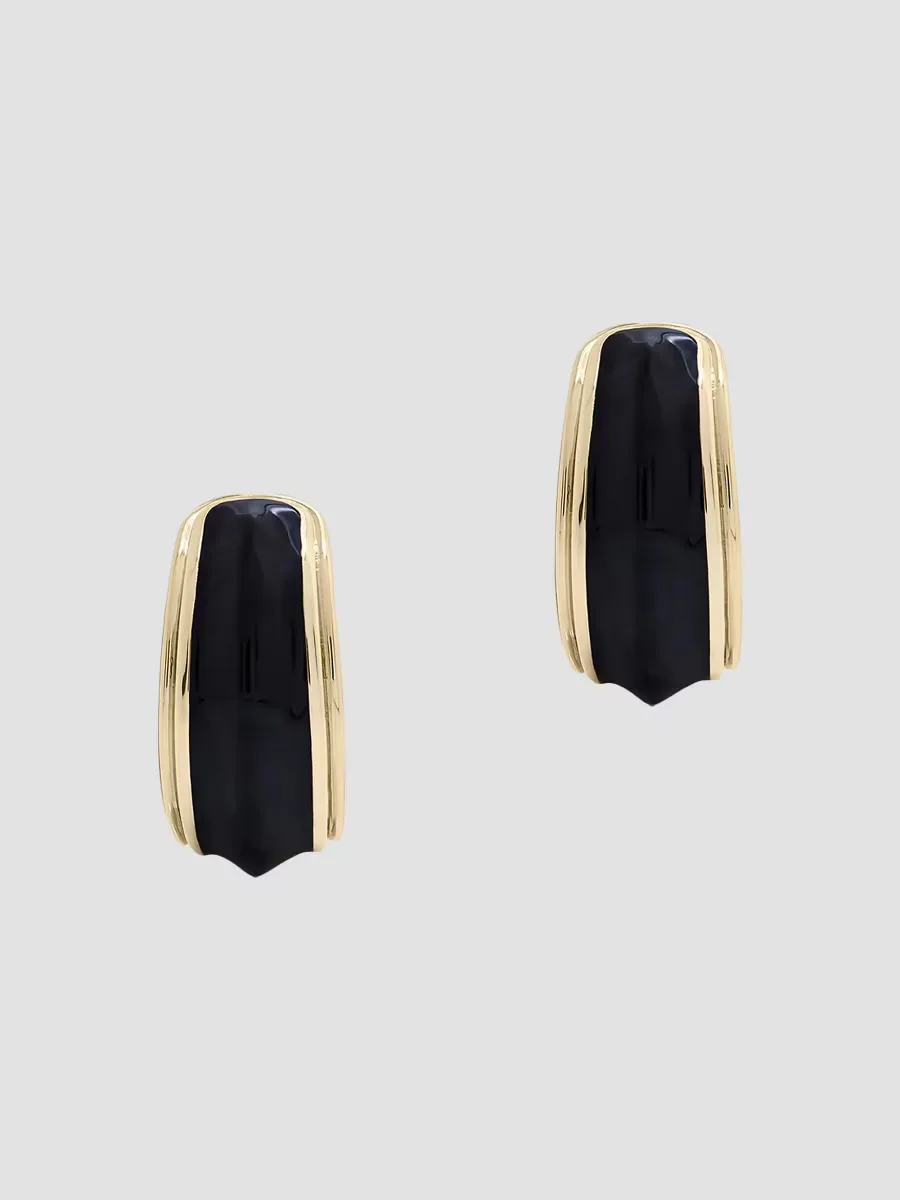 Derek 14K-Gold-Plated & Tigers Eye Ear Cuffs by Ronny Kobo