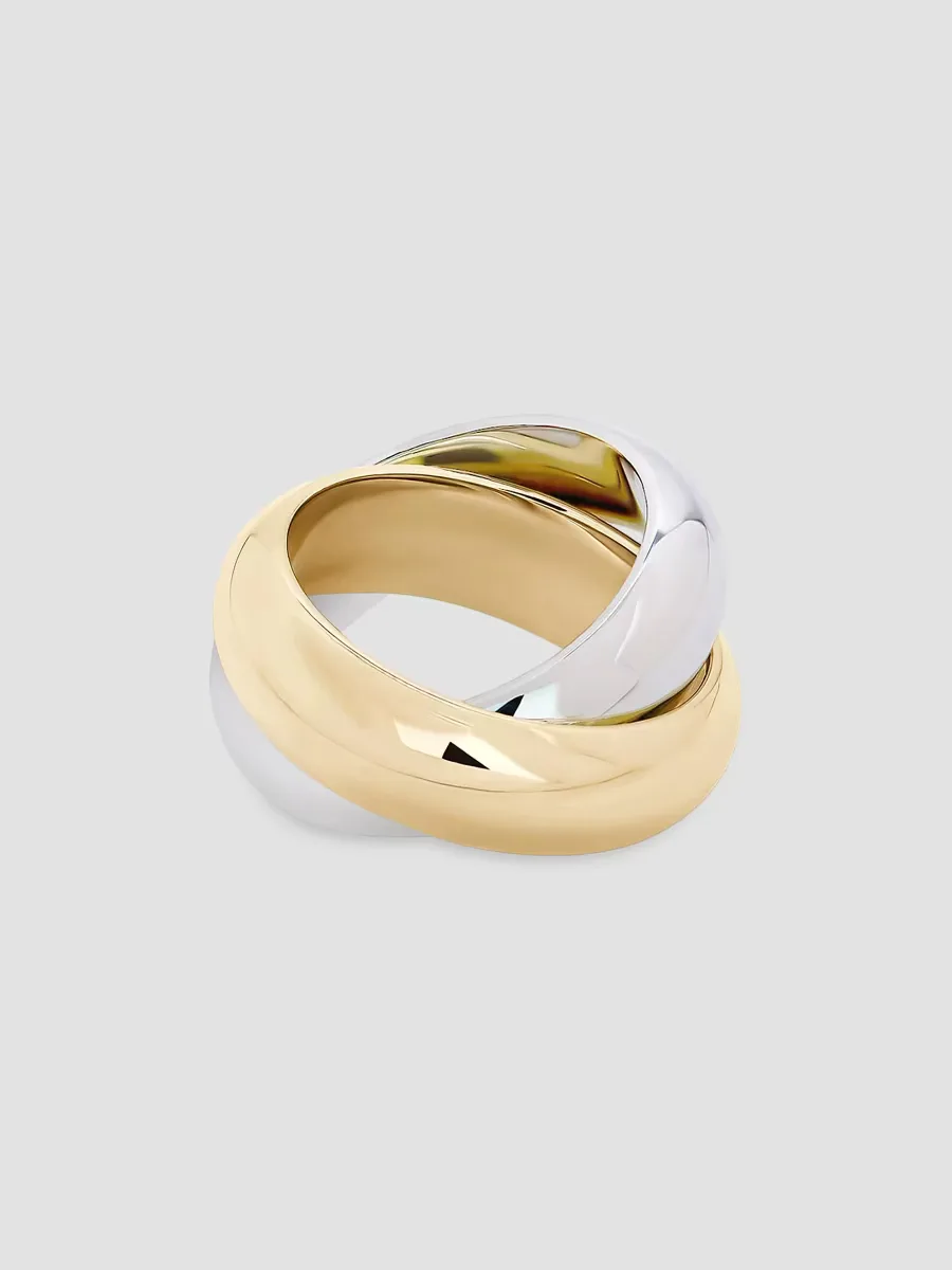 Ross 14K-Gold-Plated Twisted Ring