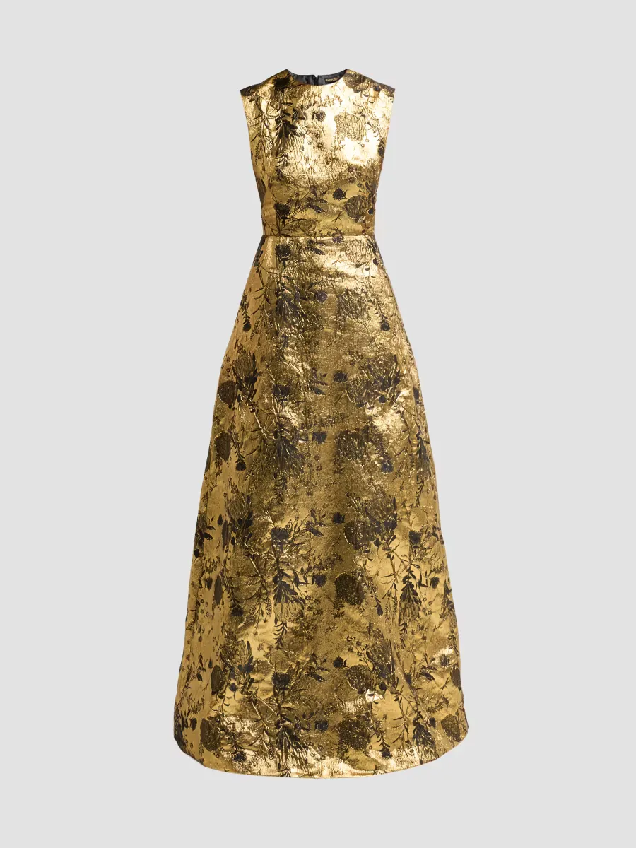 After Midnight Metallic Brocade Gown by Reem Acra