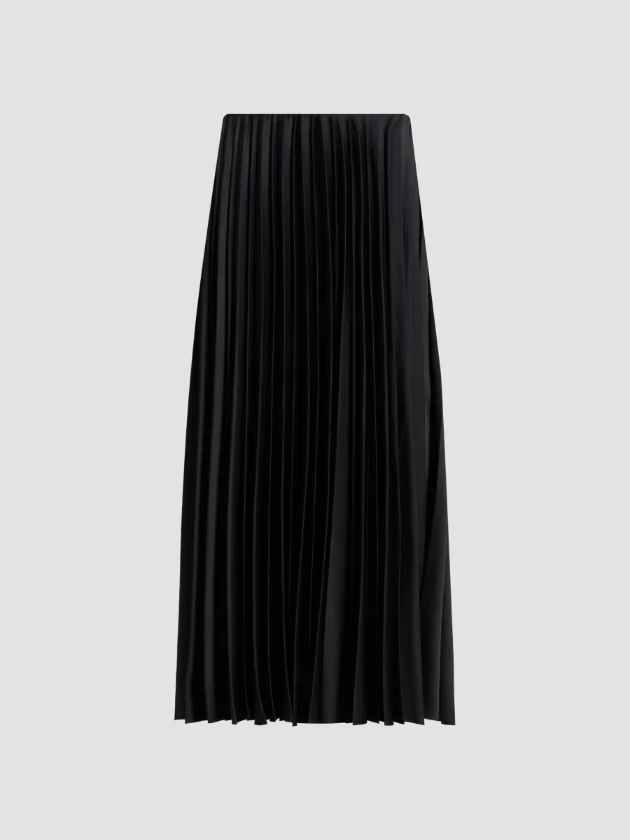 Jason Wu Collection Crepe Satin Pleated Midi-Skirt