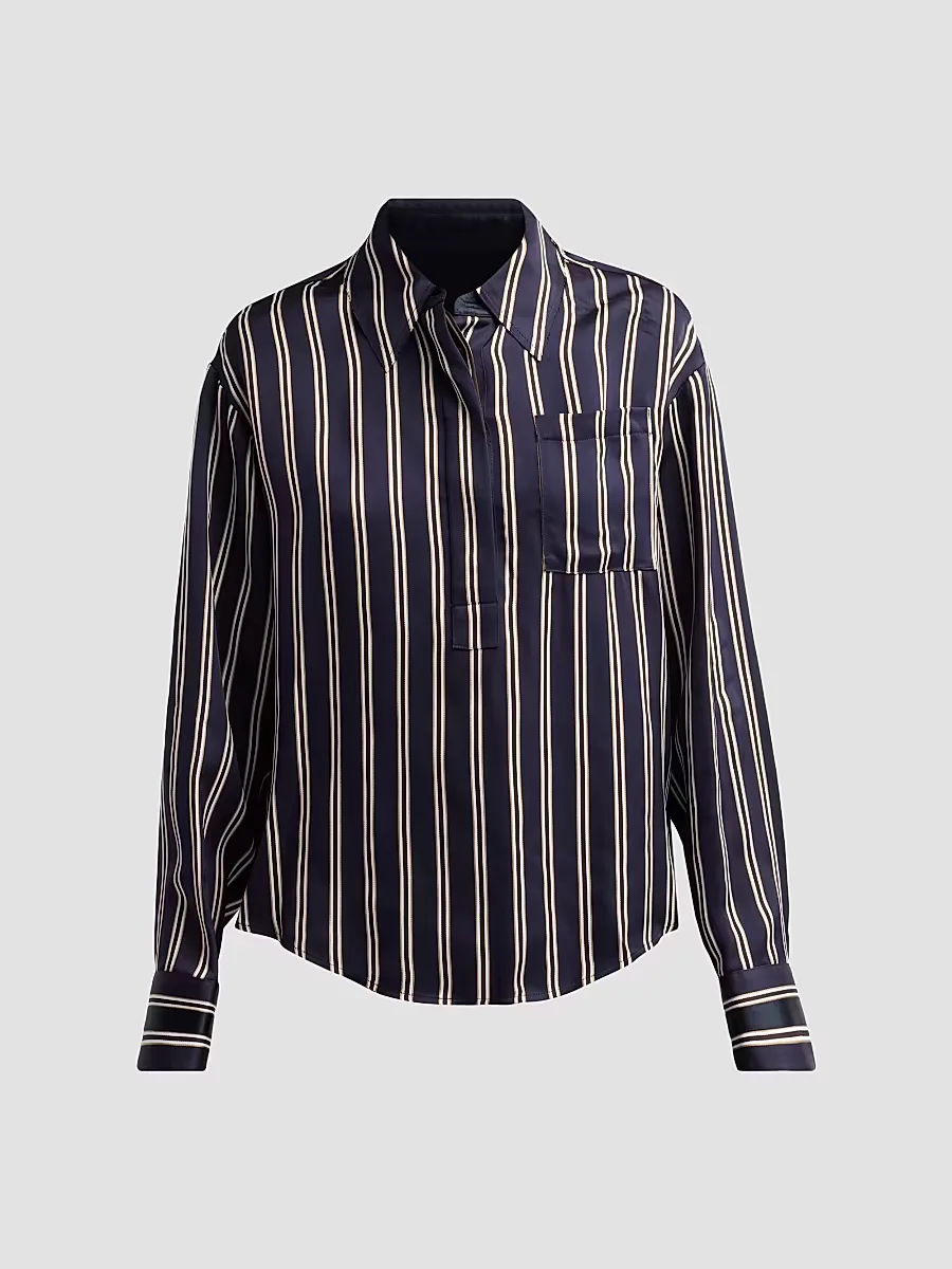 Jason Wu Collection Striped Relaxed Button-Front Shirt by Jason Wu