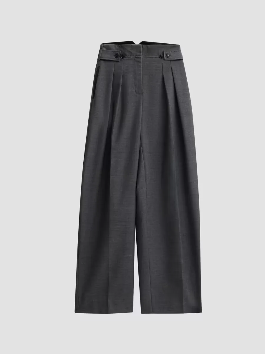 Jason Wu Collection Pleat-Front Tropical Wool High-Rise Trousers by Jason Wu