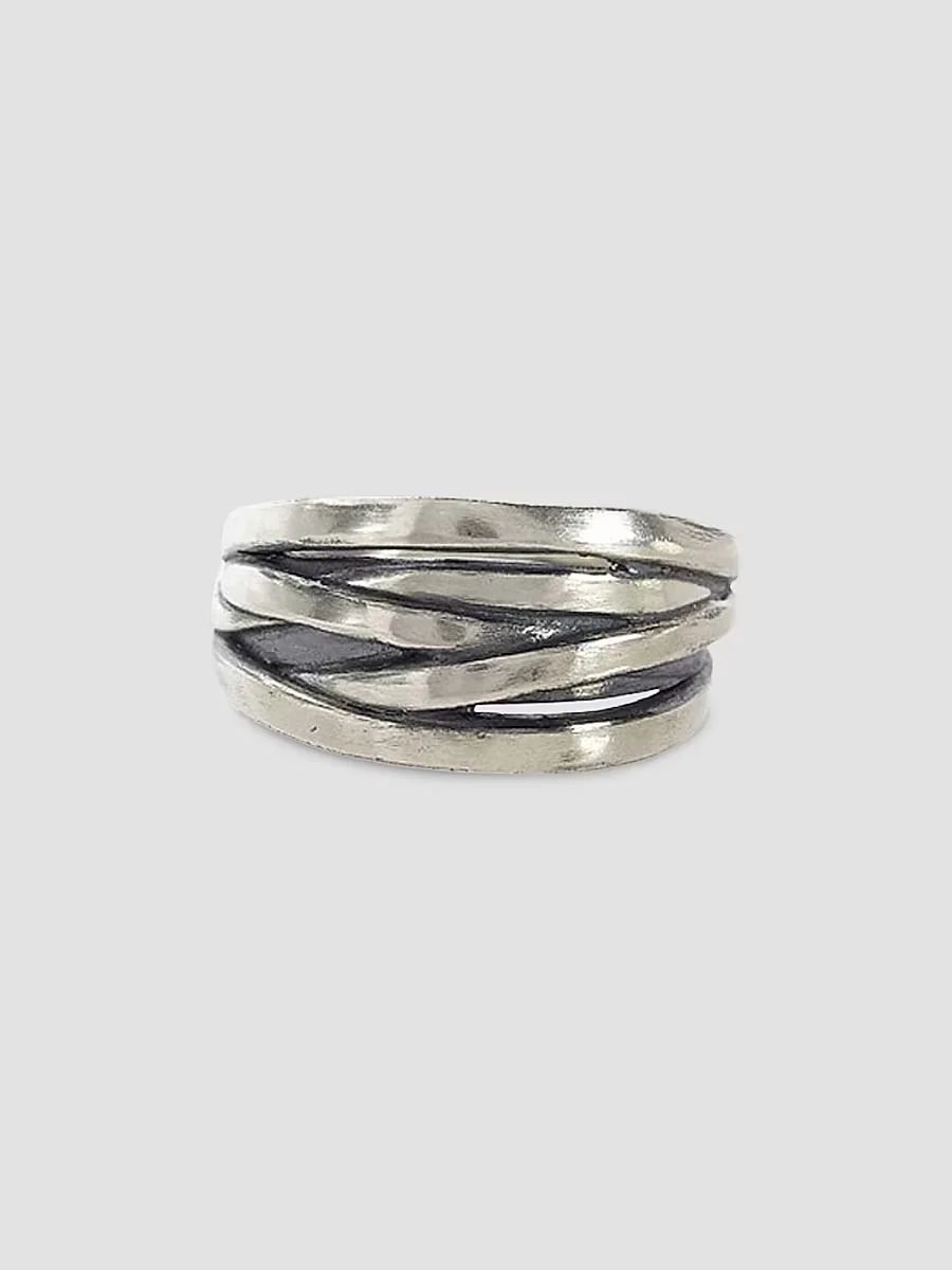 Wrap Sterling Silver Crisscross Ring by John Varvatos