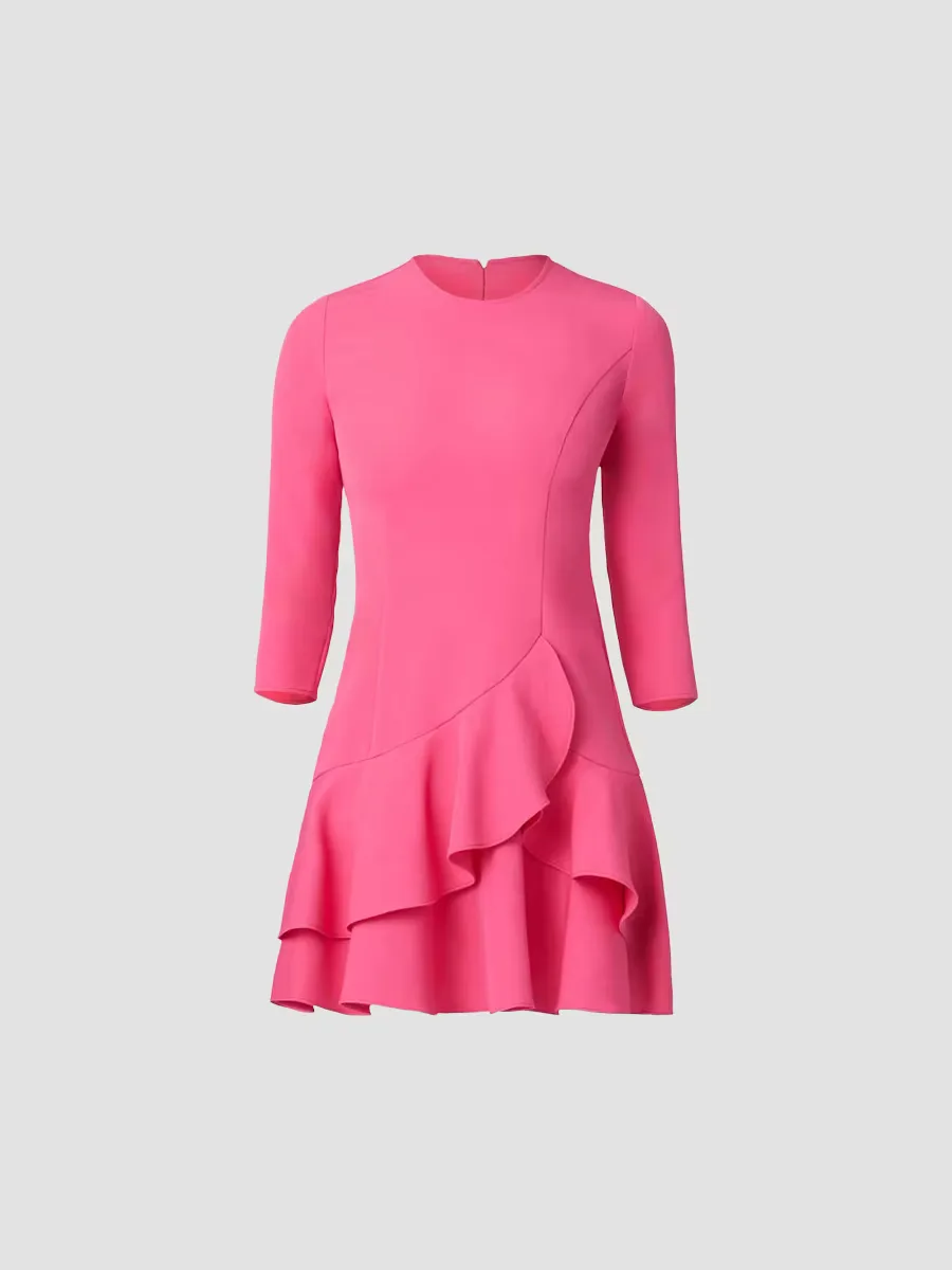 Nessa Ruffled Crepe Minidress