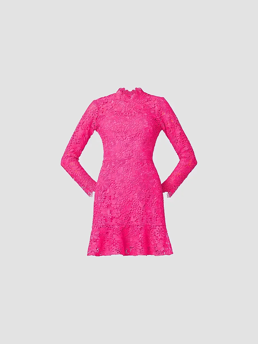 Gracie Lace-Trim A-Line Minidress by Shoshanna