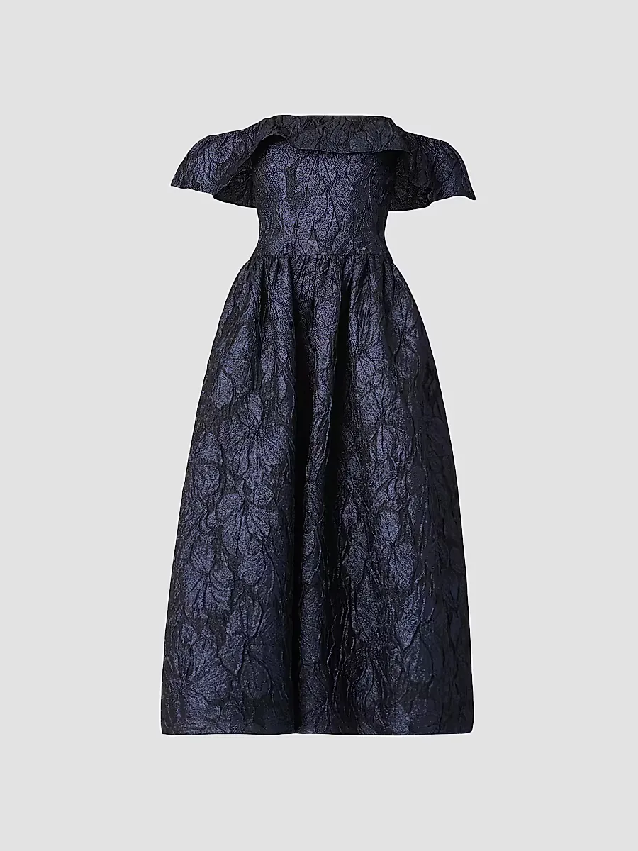 Solana Metallic Jacquard Cocktail Dress by Shoshanna