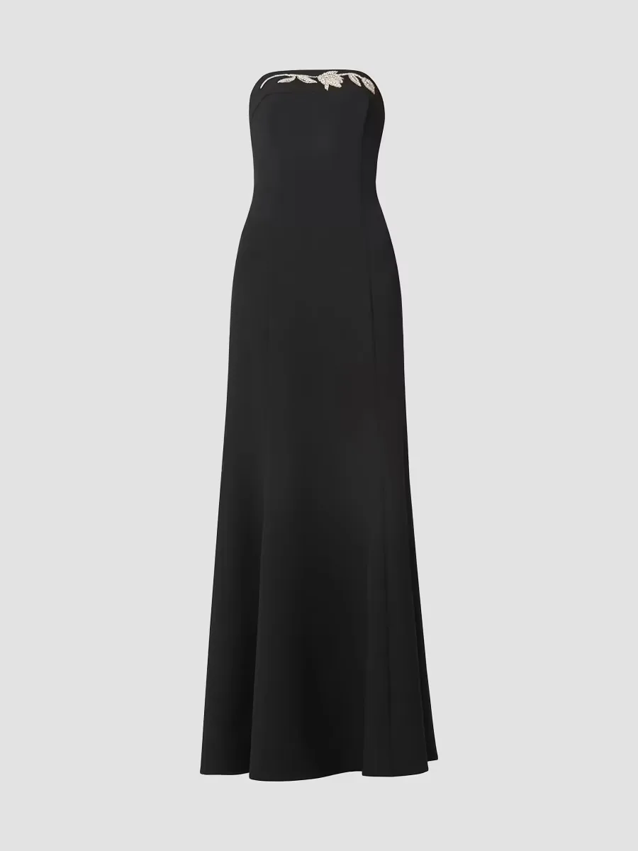 Phillippa Crepe Strapless Gown