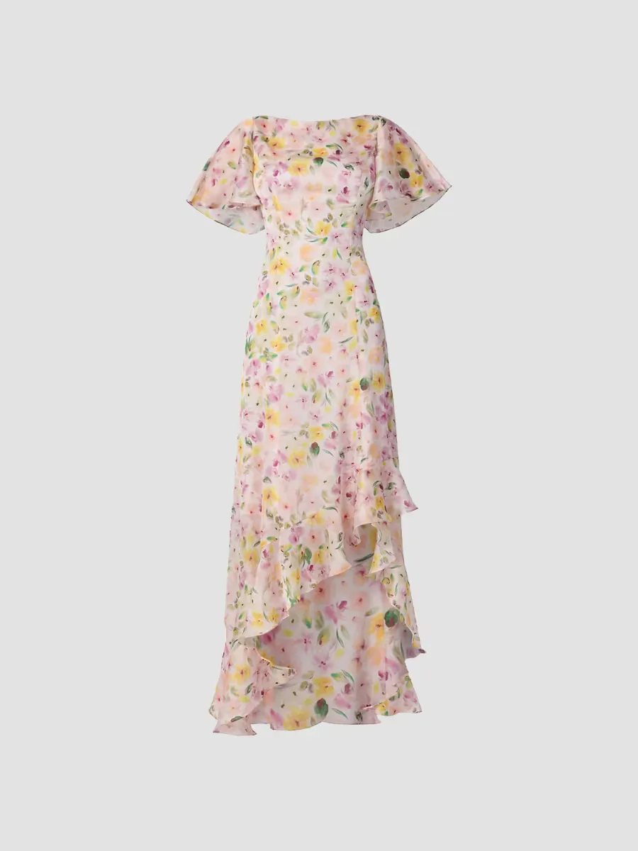 Chauncey Floral Chiffon Maxi Dress by Shoshanna