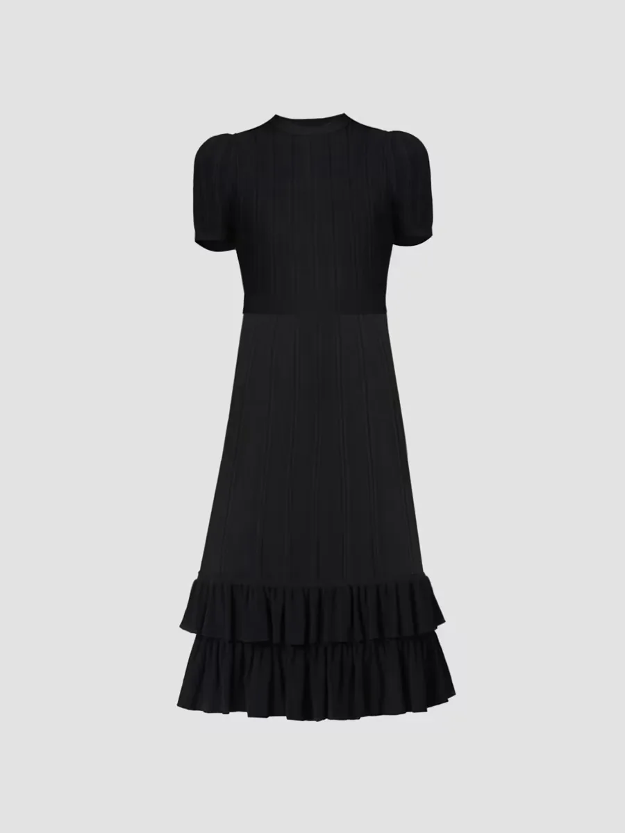 Savannah Ruffle Midi Dress by Shoshanna