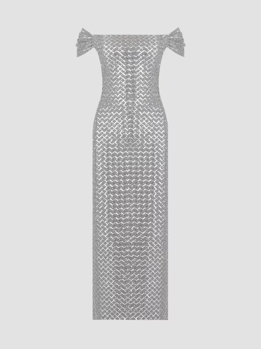 Samantha Embellished Off-the-Shoulder Cocktail Dress by Shoshanna