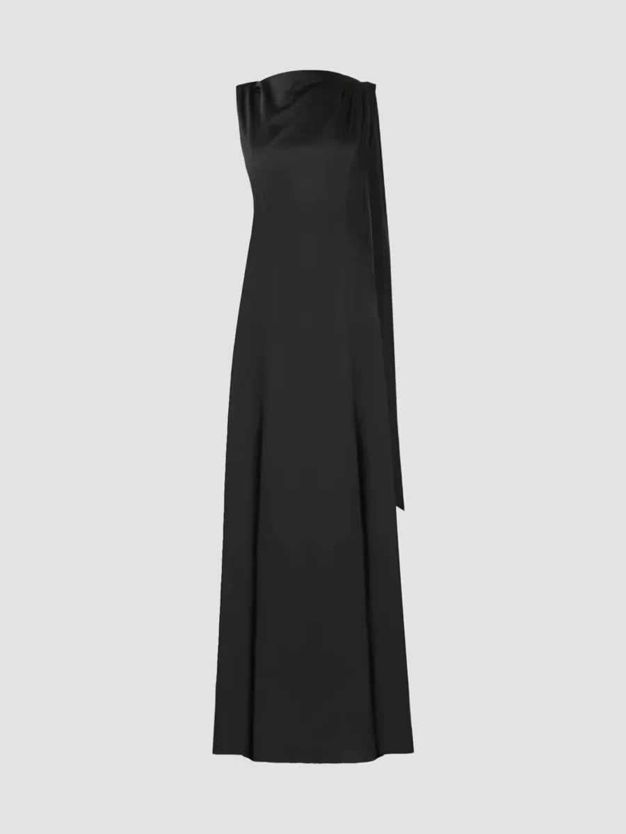 Frankie Draped Charmeuse Gown