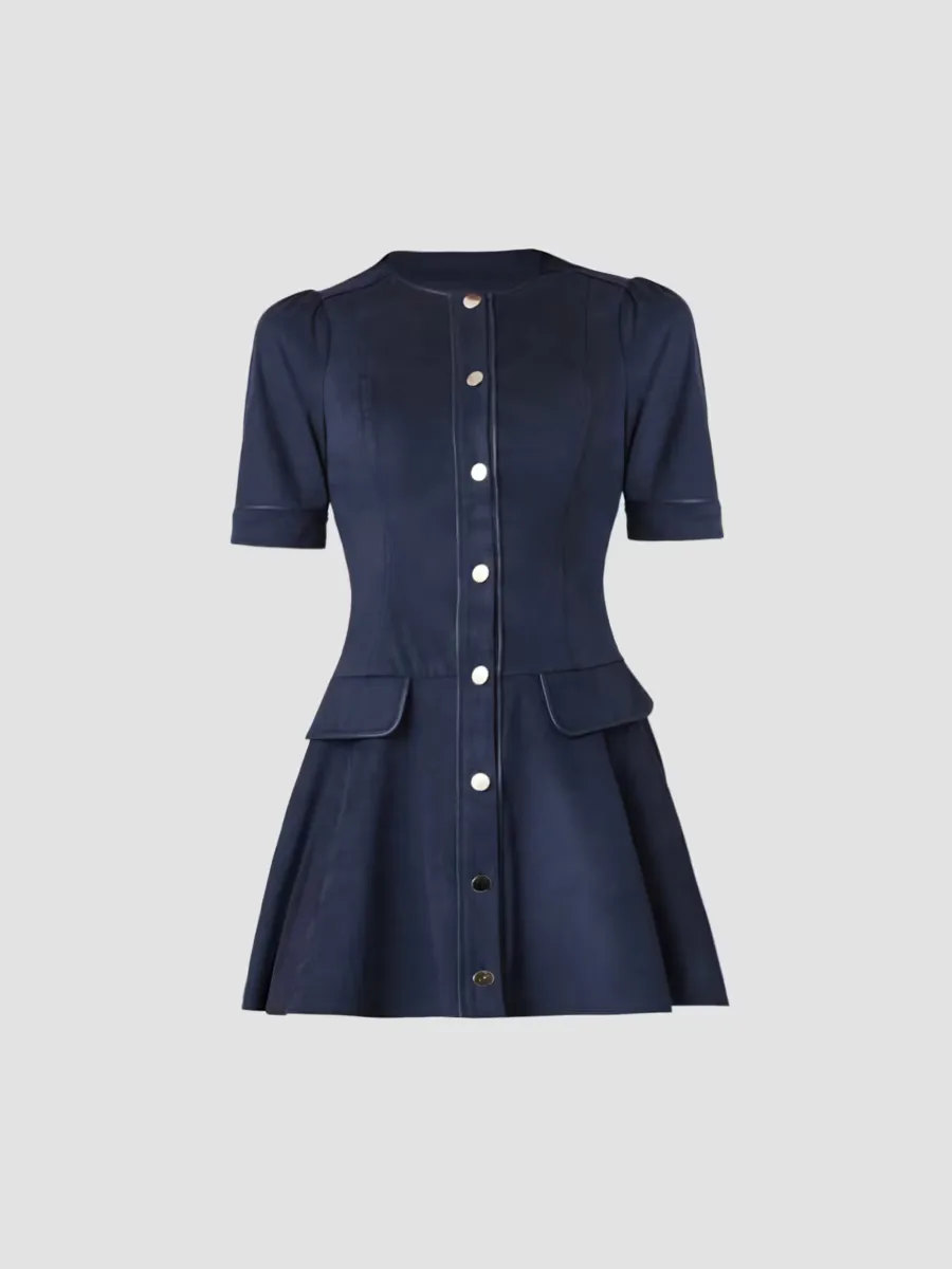 Merina Mix Media Mini Dress