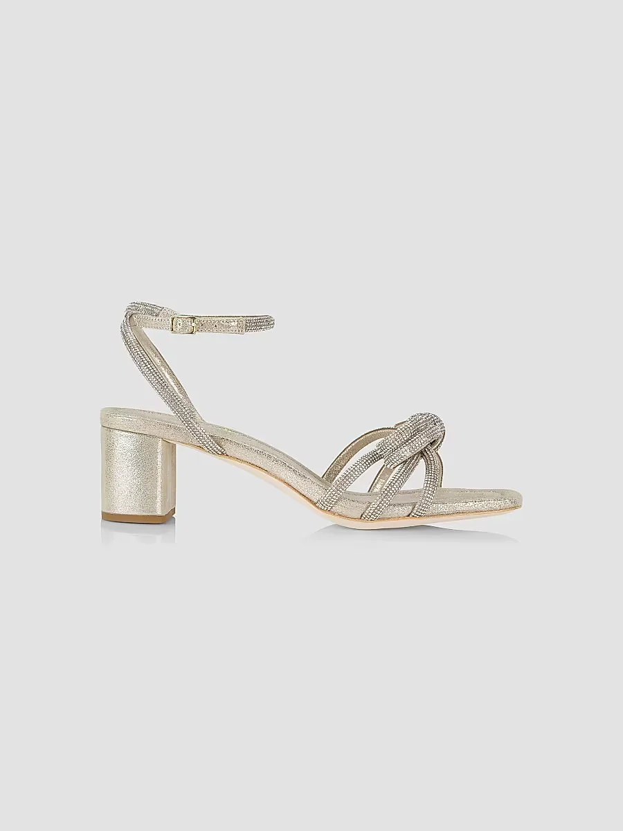 Mikel Crystal-Embellished Suede Sandals by Loeffler Randall