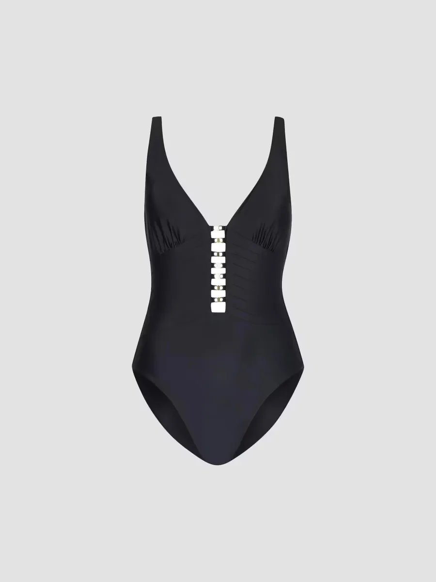 Embellished One-Piece Swimsuit by Milly