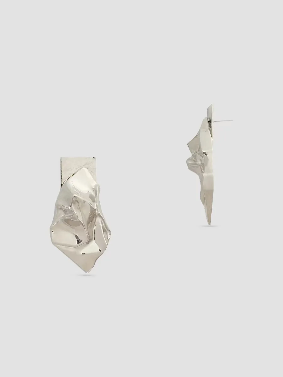 Silvertone Textured Drop Earrings by Polo Ralph Lauren