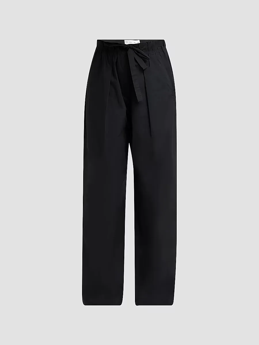 Proenza Schouler White Label Barrett Stretch Cotton Poplin Straight-Leg Pants by Proenza Schouler