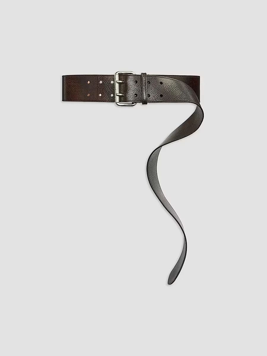 Leather Double-Prong Belt by Ralph Lauren