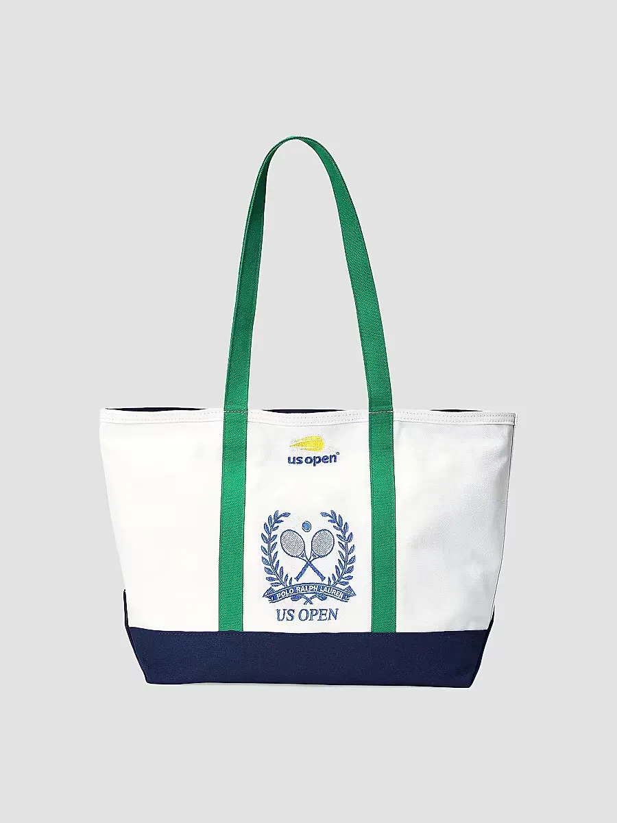 Logo-Embroidered Colorblocked Canvas Tote Bag by Polo Ralph Lauren